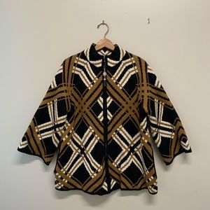 New Anne Klein Zip Up Sweater Coat